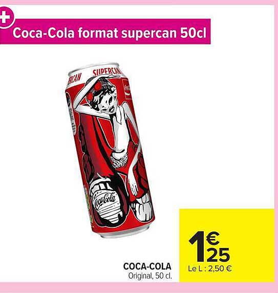 Coca-Cola format supercan 50cl