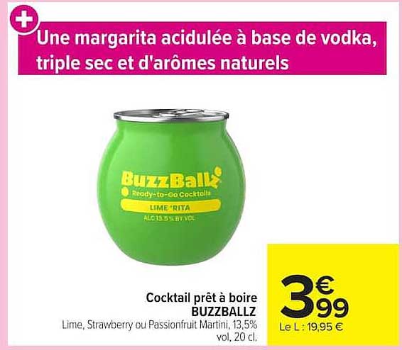 Cocktail prêt à boire BUZZBALLZ