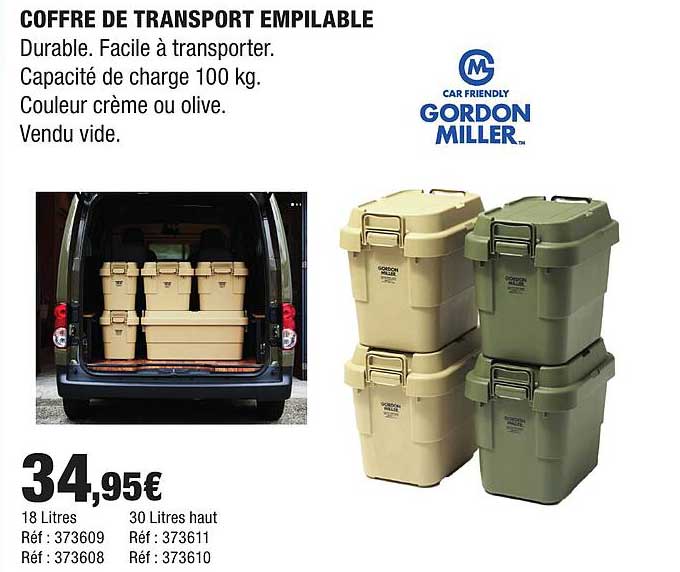 COFFRE DE TRANSPORT EMPILABLE