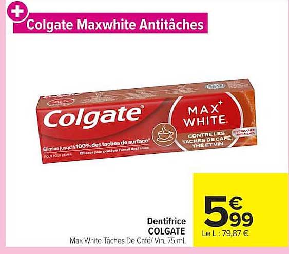 Colgate Maxwhite Antitâches