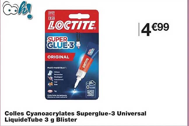 Colles Cyanoacrylates Superglue-3 Universal LiquidTube 3 g Blister
