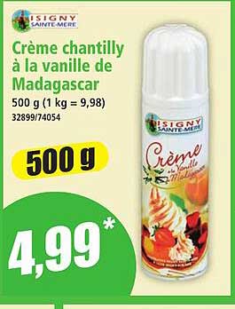 Crème chantilly à la vanille de Madagascar