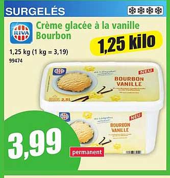 Crème glacée à la vanille Bourbon