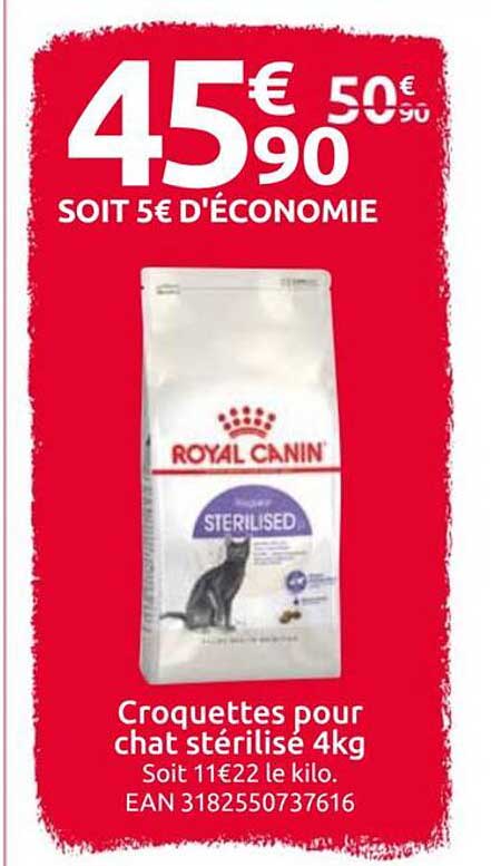 Croquettes pour chat stérilisé 4kg