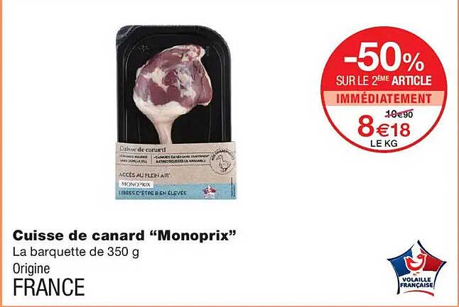 Cuisse de canard “Monoprix”