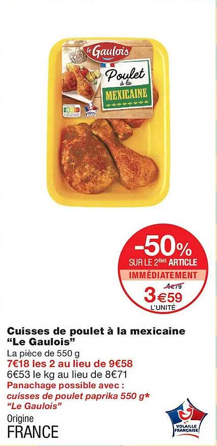 Cuisses de poulet à la mexicaine "Le Gaulois"