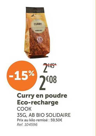 Curry en poudre Eco-recharge COOK