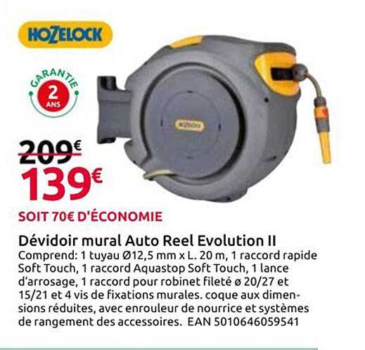 Dévidoir mural Auto Reel Evolution II