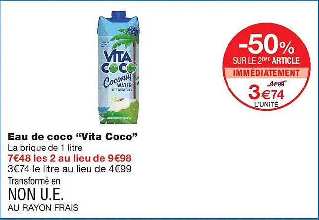 Eau de coco “Vita Coco”