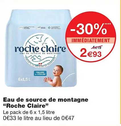 Eau de source de montagne “Roche Claire”