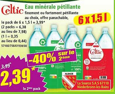 Eau minérale pétillante