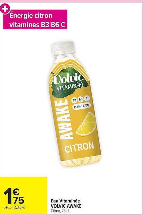Energie citron vitamines B3 B6 C