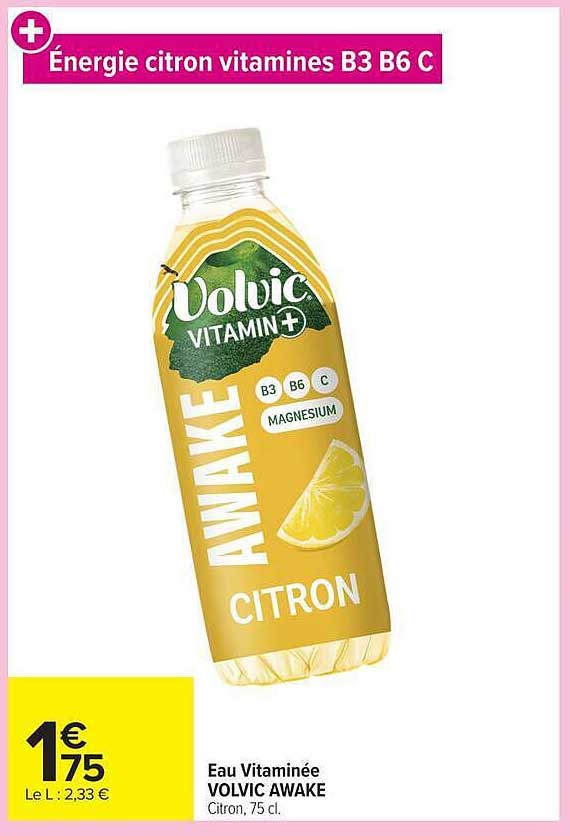 Énergie citron vitamines B3 B6 C