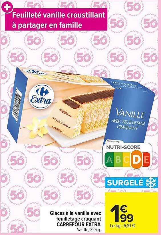 Feuilleté vanille croustillant à partager en famille