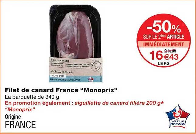Filet de canard France “Monoprix”