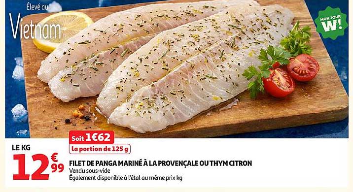 FILET DE PANGA MARINÉ À LA PROVENÇALE OUTHYM CITRON