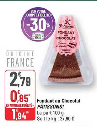 Fondant au Chocolat PÂTISSONS!