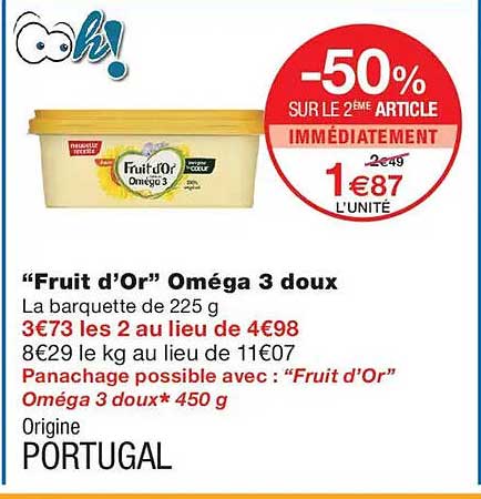 "Fruit d’Or" Oméga 3 doux