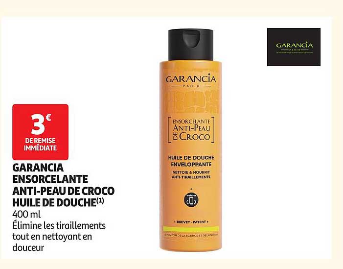 GARANCIA ENSORCELANTE ANTI-PEAU DE CROCO HUILE DE DOUCHE