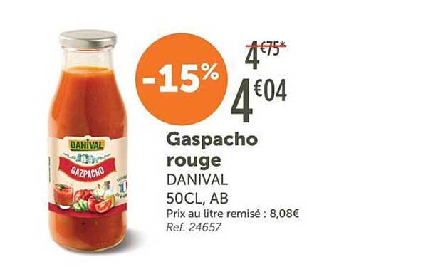 Gaspacho rouge DANIVAL 50CL, AB