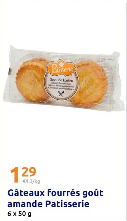 Gâteaux fourrés goût amande Patisserie