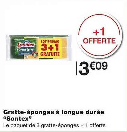 Gratte-éponses à longue durée “Sontex”