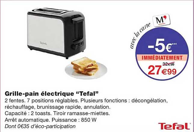 Grille-pain électrique “Tefal”