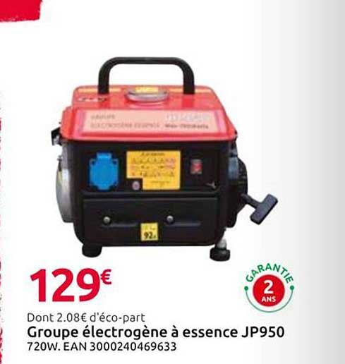 Groupe électrogène à essence JP950 720W. EAN 3000240469633