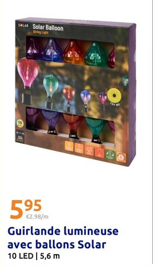 Guirlande lumineuse avec ballons Solar