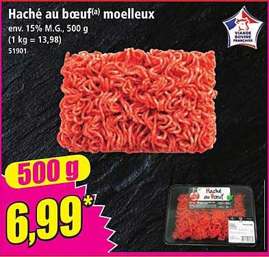 Haché au bœuf¹ moelleux