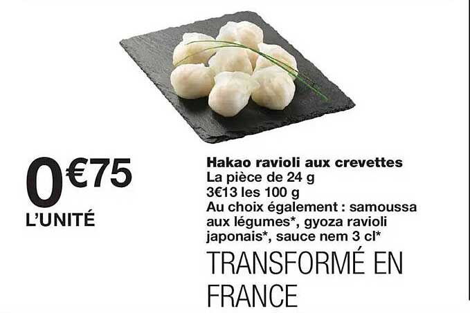 Hakao ravioli aux crevettes