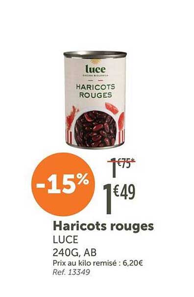 Haricots rouges LUCE 240G, AB
