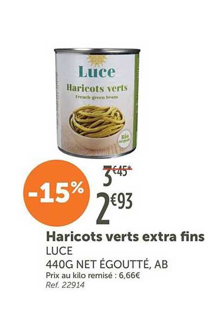 Haricots verts extra fins LUCE