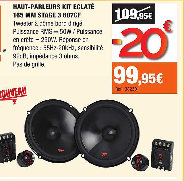 HAUT-PARLEURS KIT ECLATÉ 165 MM STAGE 3 607CF