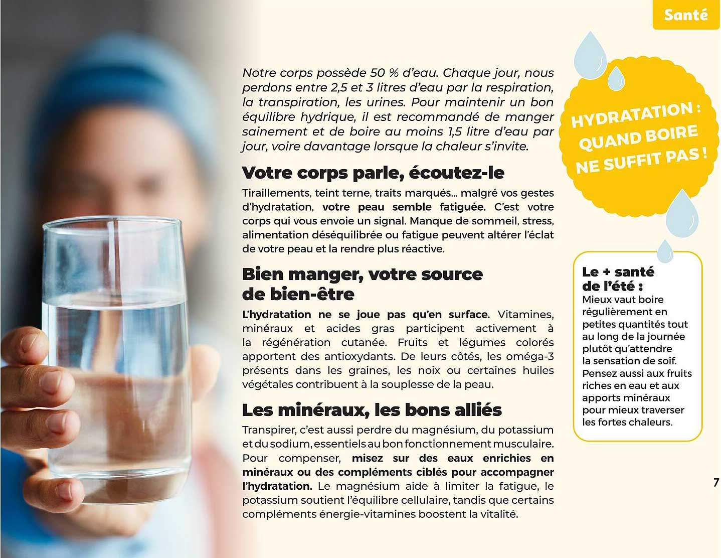 HYDRATATION : QUAND BOIRE NE SUFFIT PAS !