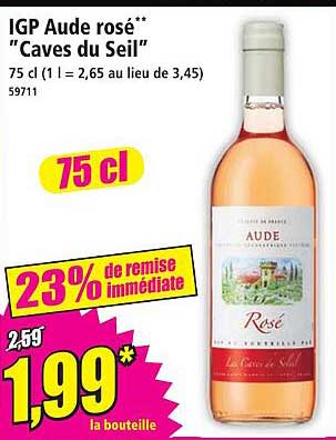 IGP Aude rosé** "Caves du Seil"