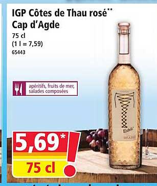 IGP Côtes de Thau rosé** Cap d'Agde