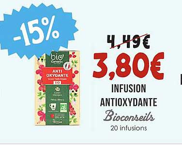 INFUSION ANTI OXYDANTE Bioconseils 20 infusions