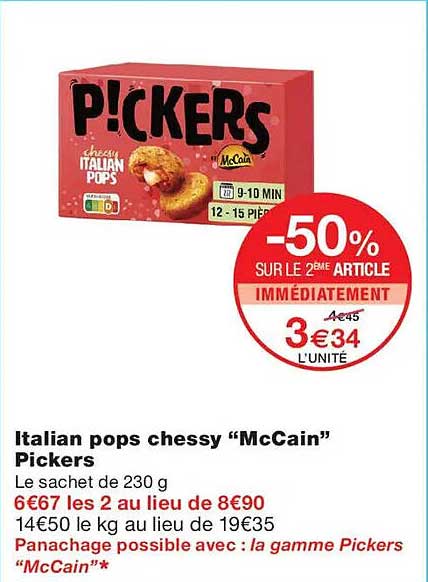 Italian pops cheesy “McCain” Pickers
