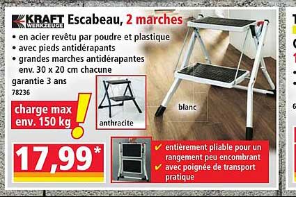 KRAFT WERKZEUG Escabeau 2 marches