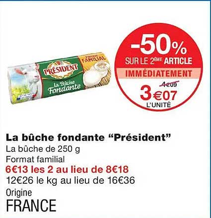 La bûche fondante “Président”