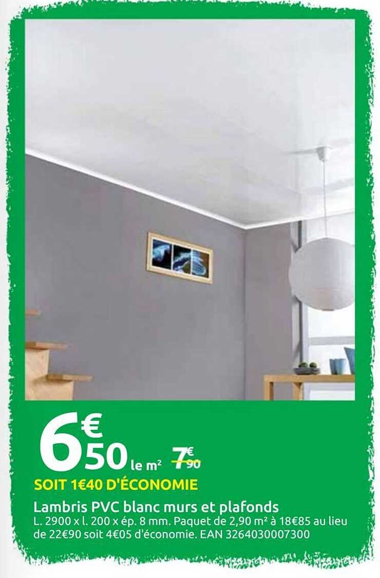 Lambris PVC blanc murs et plafonds