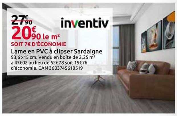 Lame en PVC à clipser Sardaigne