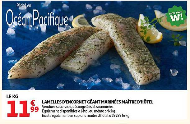 LAMELLES D'ENCORNET GÉANT MARINÉES MAÎTRE D'HÔTEL