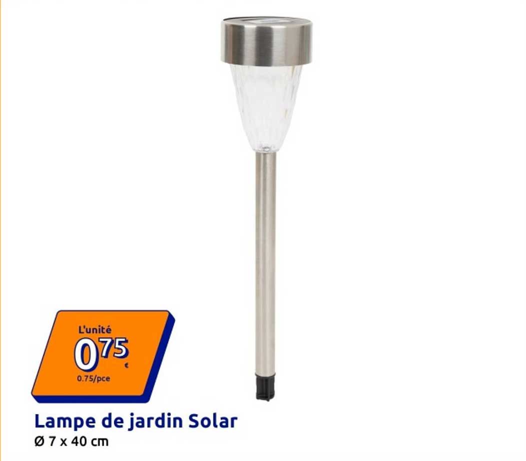 Lampe de jardin Solar Ø 7 x 40 cm