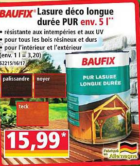Lasure déco longue durée PUR env. 5 l