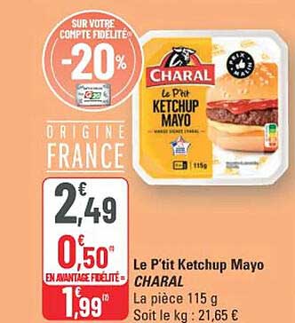 Le P’tit Ketchup Mayo CHARAL