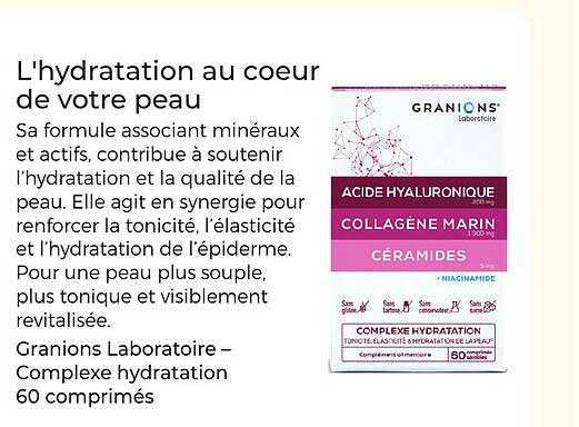 L'hydratation au coeur de votre peau