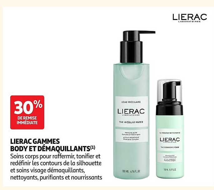 LIERAC GAMMES BODY ET DÉMAQUILLANTS