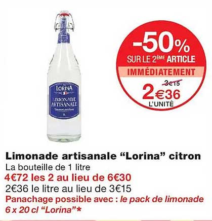 Limonade artisanale “Lorina” citron